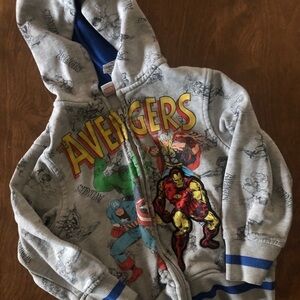 Marvel Brand 4T Boy Sweatshirt with Hood Featuring Avengers Characters